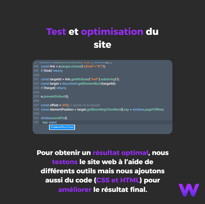 Développement et optimisation d'un site web